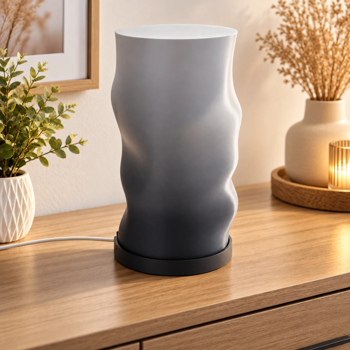 LED-Tischlampe mit Farbverlauf – 3D-gedruckte Designlampe in 3 Formen