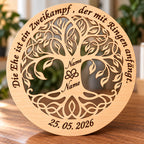 Baum des Lebens – Personalisiertes Wandbild aus Holz mit individueller Wunschgravur