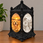 Personalisierte Lithophane-Laterne mit 3 Wunschfotos & LED-Beleuchtung