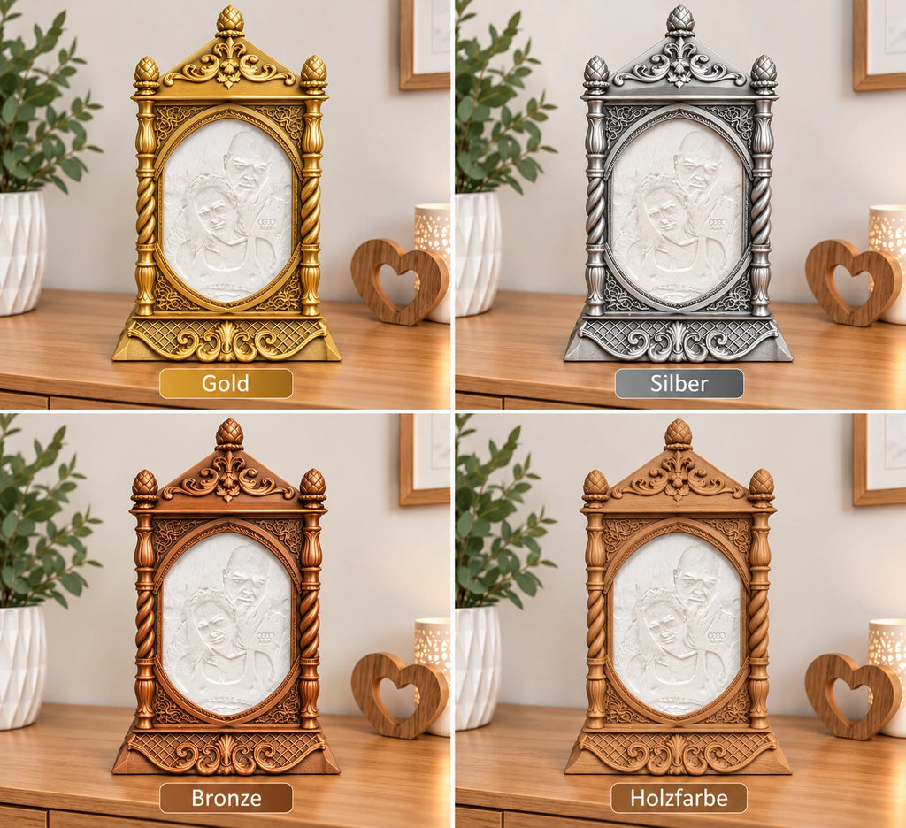 Personalisierte Lithophane-Laterne mit 3 Wunschfotos & LED-Beleuchtung