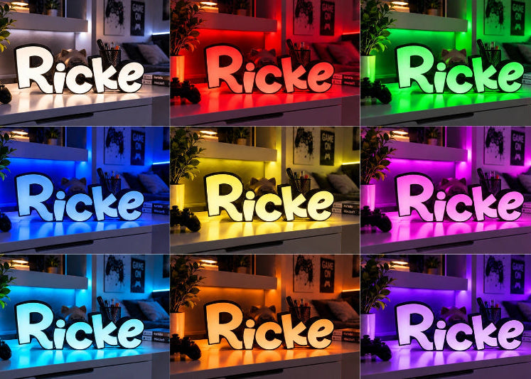 Personalisierte LED-Namenslampe mit RGB
