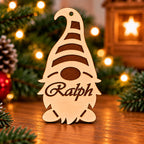 Personalisierte Weihnachtsgnome aus Holz – 3er-Set mit Wunschnamen